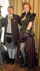 Formal Man and Woman's Steampunk Costumes